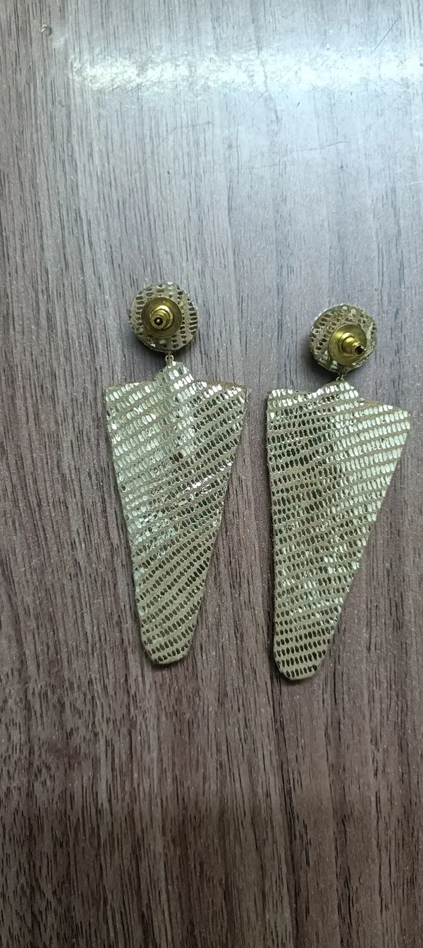 White_Gold_Beaded_Triangle_Drop_Earrings_For_Women