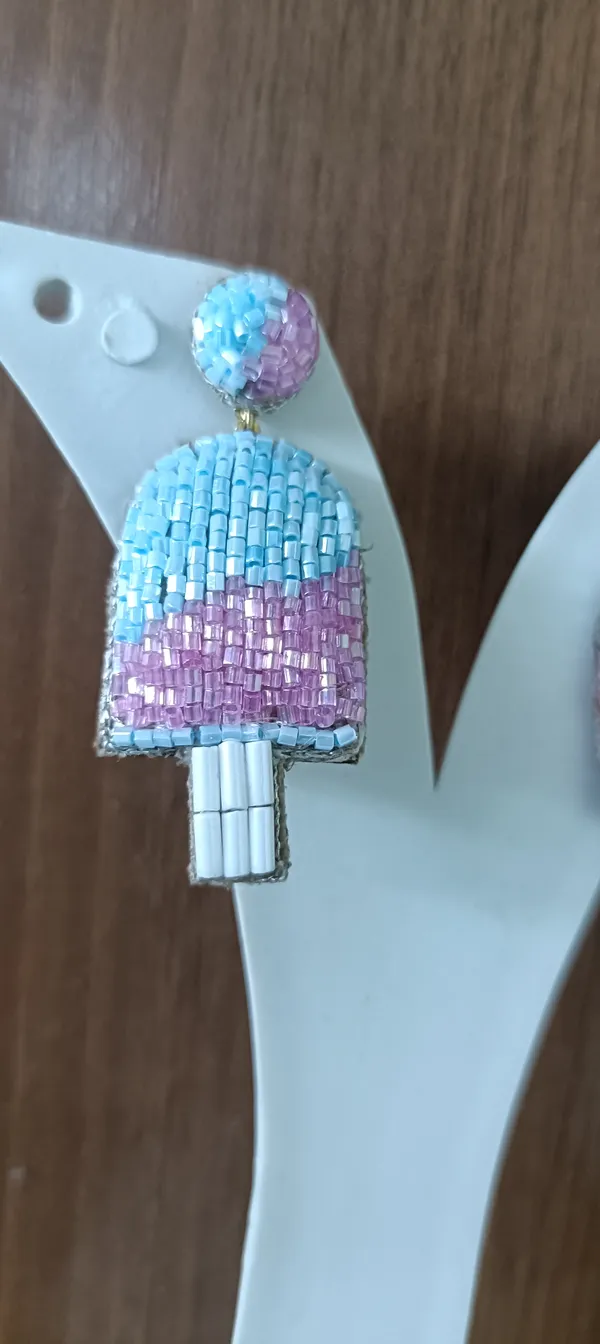 Blue_Pink_Beaded_Ice_Cream_Drop_Earrings_For_Women