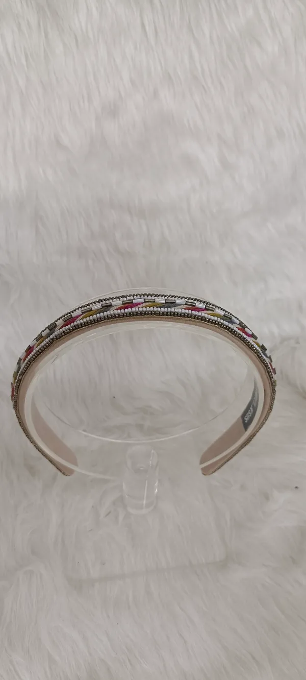 Multicolor_Beaded_Thin_Metal_Hairband_For_Women