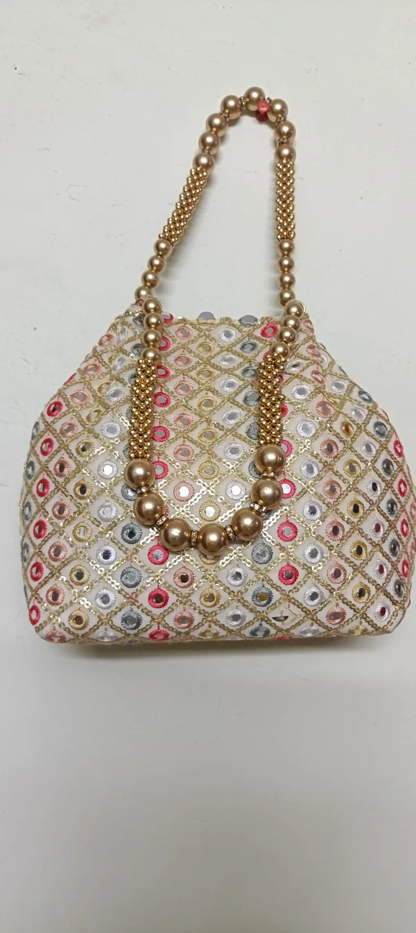 Beige_Cotton_Embroidered_Mirror_Work_Potli_Handbag_For_Women