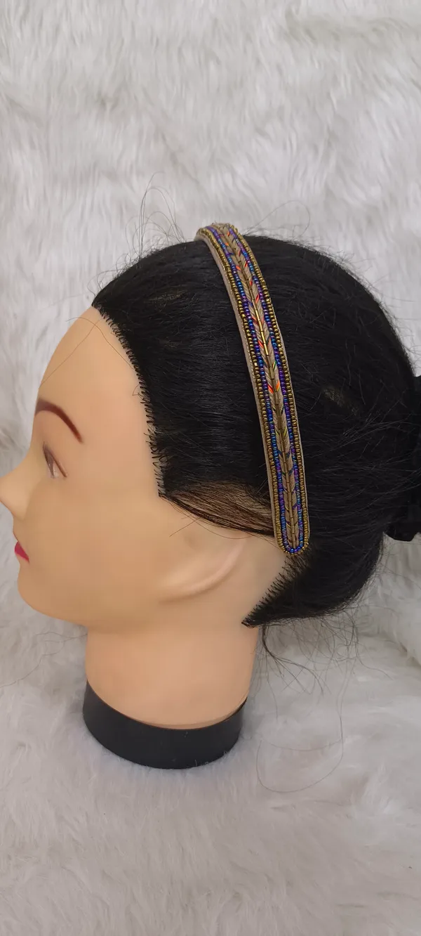 Multicolor_Cotton_Beaded_Embroidered_Hairband_For_Women