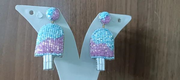 Blue_Pink_Beaded_Ice_Cream_Drop_Earrings_For_Women