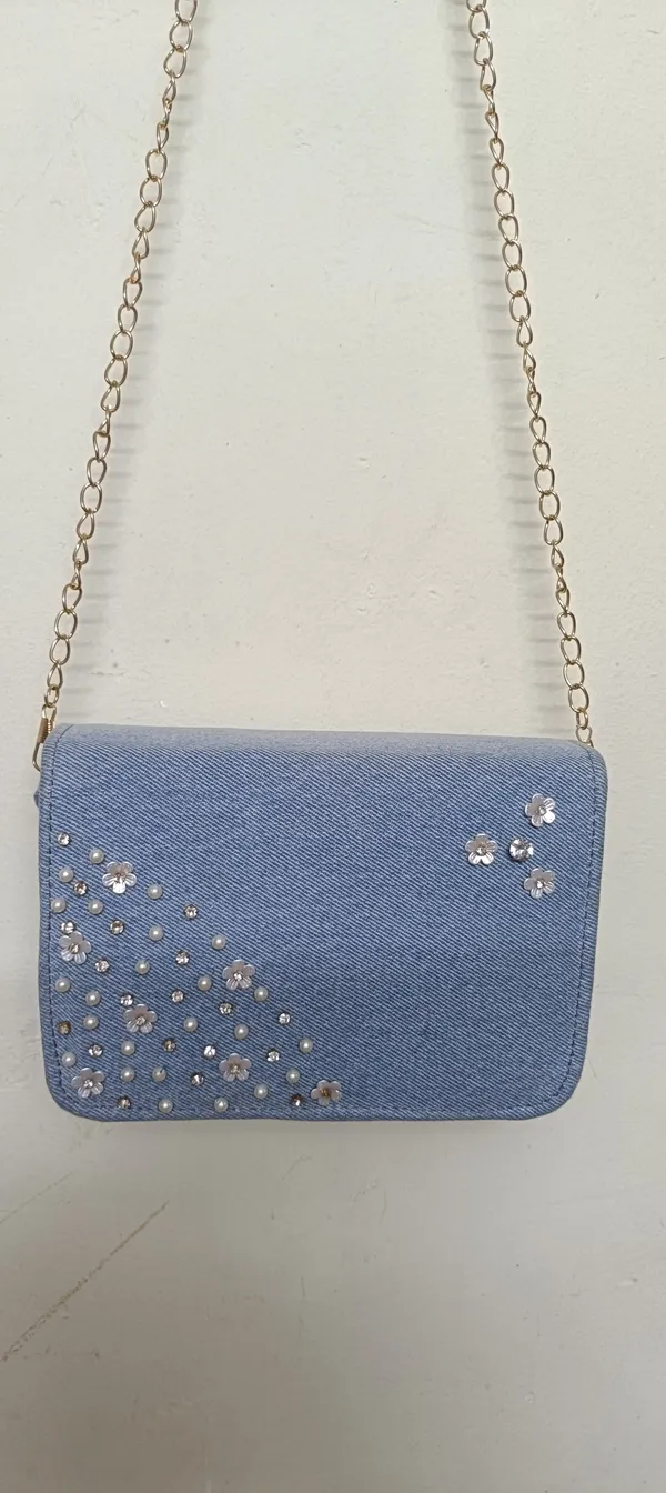 Blue_Denim_Gold_Chain_Sling_Bag_For_Women