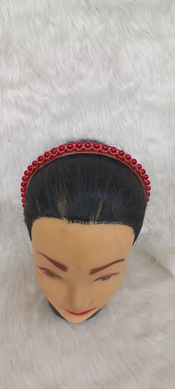 Red_Satin_Pearl_Beaded_Embellished_Hairband_For_Women