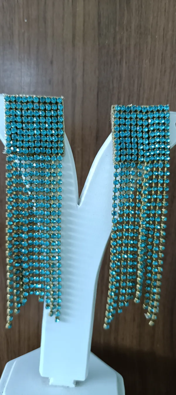 Turquoise_Crystal_Studded_Tassel_Drop_Earrings_For_Women
