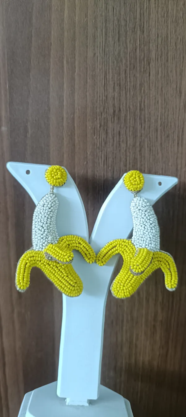 Gold_Beaded_Sequin_Banana_Statement_Earrings_For_Women