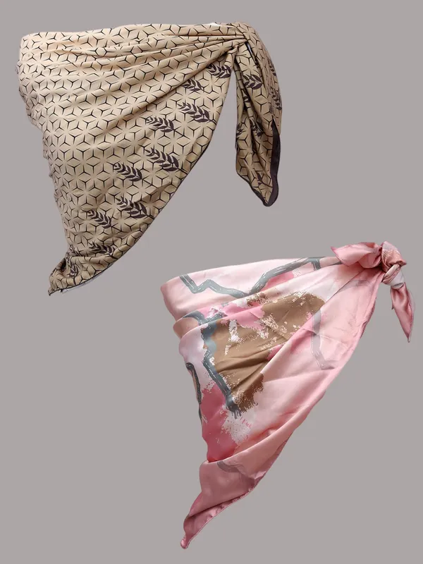 Baby_Pink_&_Beige_Blue_Polyester_Satin_Silk_Premium_&_Elegant_Digital_Printed_Square_Scarf_For_Women