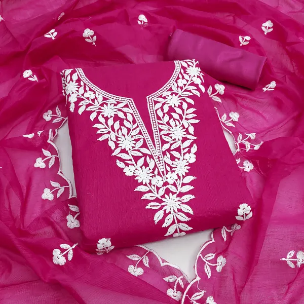 Pink_Chanderi_Cotton_Salwar_Suit_Dress_Material_With_Elegant_White_Thread_Work_Unstitched