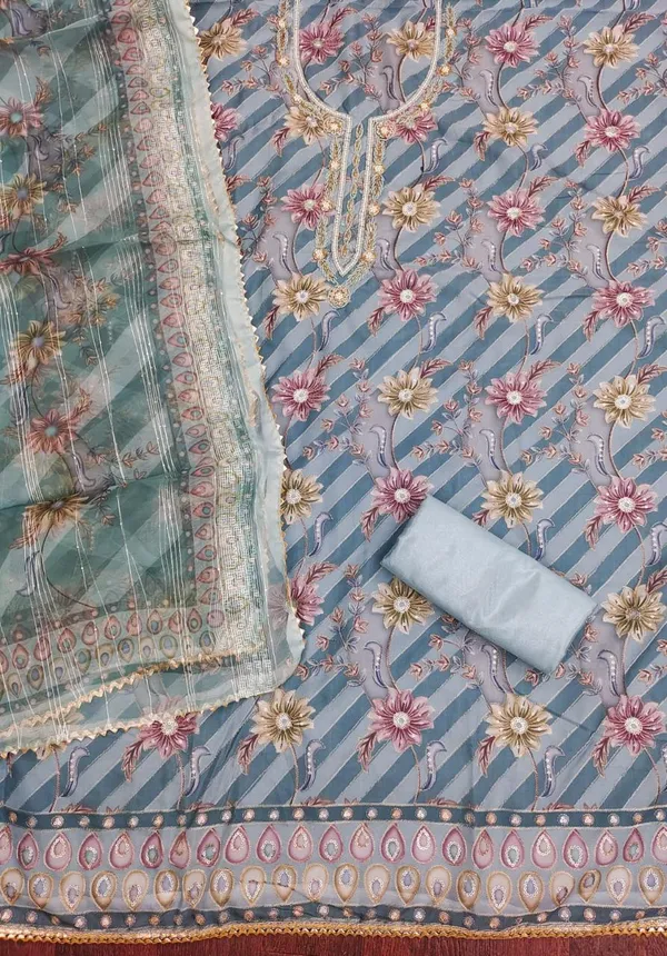 Blue_Royal_Blossom_Organza_Salwar_Suit_With_Zardosi_Work_Unstitched