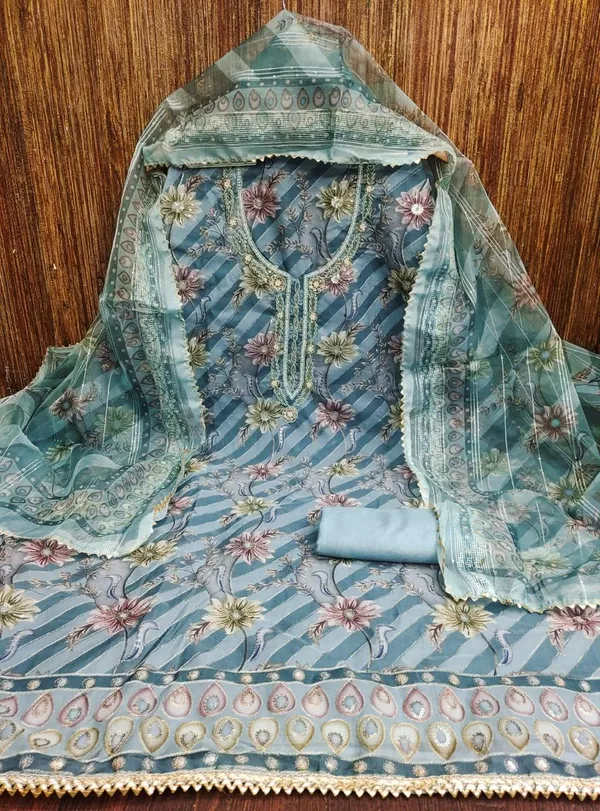 Blue_Royal_Blossom_Organza_Salwar_Suit_With_Zardosi_Work_Unstitched