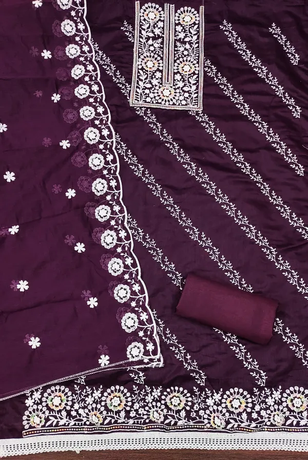 Purple_Chanderi_Cotton_Salwar_Suit_Dress_Material_With_Heavy_White_Thread_Work_&_Embroidered_Dupatta_Unstitched