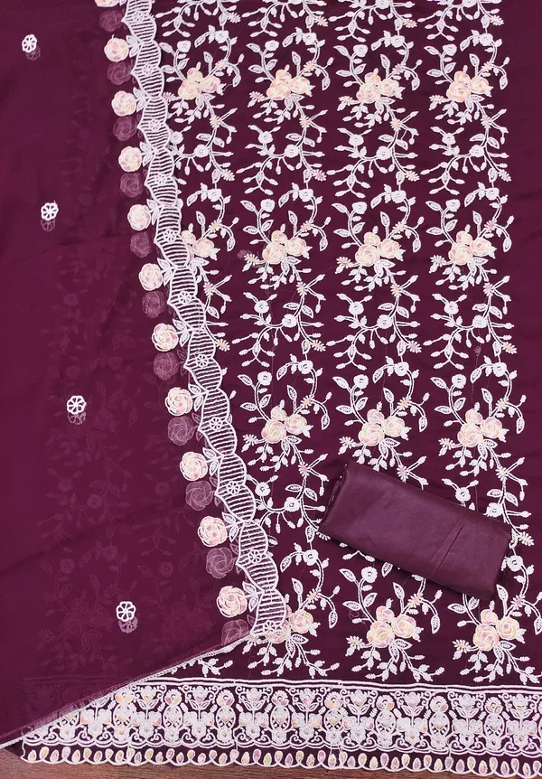 Purple_Georgette_Salwar_Suit_Dress_Material_With_Floral_Thread_Work_Unstitched