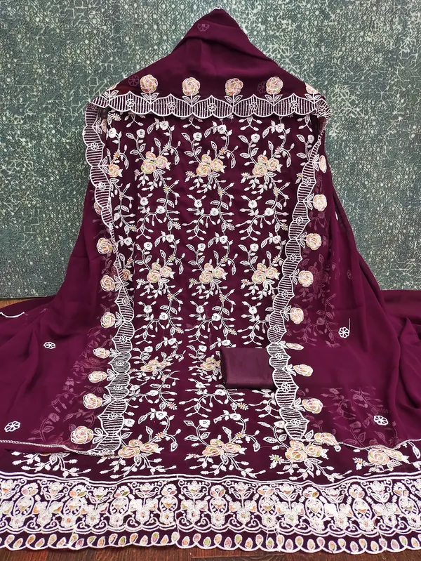 Purple_Georgette_Salwar_Suit_Dress_Material_With_Floral_Thread_Work_Unstitched