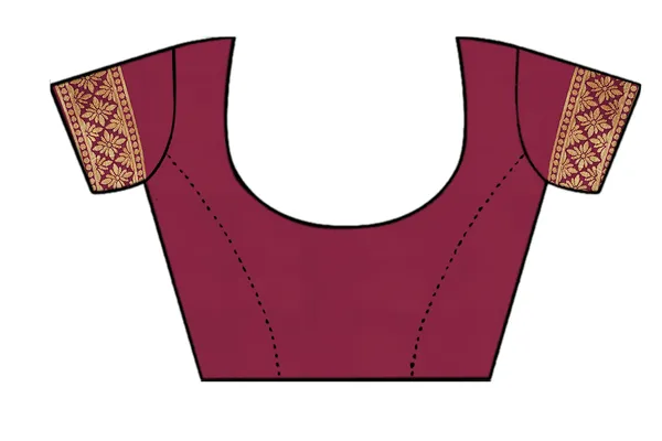 Gold_&_Maroon_Polysilk_Premium_&_Elegant_Kanjivaram_Saree_With_Blouse_Piece_For_Women