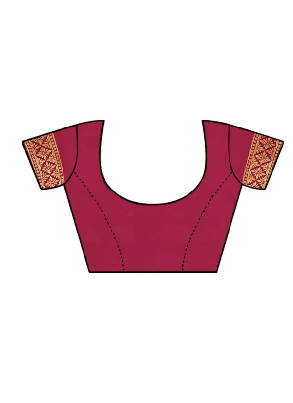 Magenta_Silk___Premium_&_Elegant_Banarasi_Kanjivaram_Saree_With_Blouse_Piece_For_Women