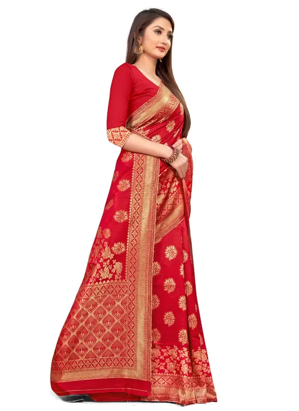Red_Silk___Premium_&_Elegant_Banarasi_Kanjivaram_Saree_With_Blouse_Piece_For_Women