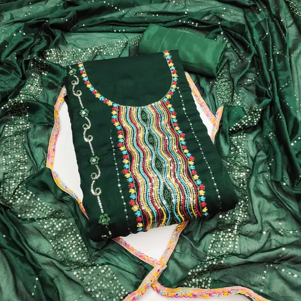 Green_Vichitra_Silk_Salwar_Suit_Dress_Material_With_Multicolor_Thread_&_Sequin_Work