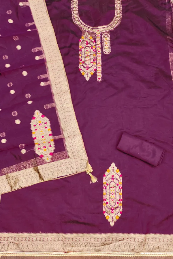 Purple_Banarasi_Silk_Jacquard_Salwar_Suit_Dress_Material_With_Zardosi_Handwork_&_Placement_Woven_Dupatta_Unstitched