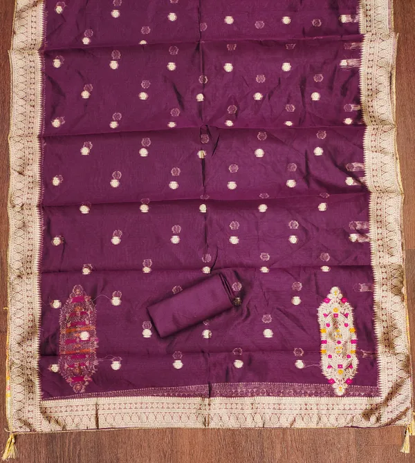 Purple_Banarasi_Silk_Jacquard_Salwar_Suit_Dress_Material_With_Zardosi_Handwork_&_Placement_Woven_Dupatta_Unstitched