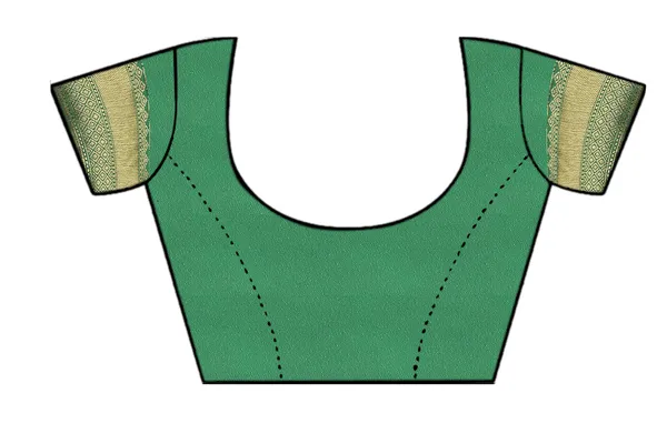 Green_Jacquard_Premium_&_Elegant_Banarasi_Saree_With_Blouse_Piece_For_Women