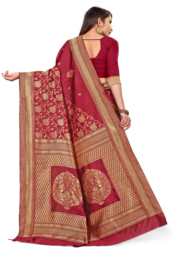 Magenta_Silk___Premium_&_Elegant_Banarasi_Saree_With_Blouse_Piece_For_Women