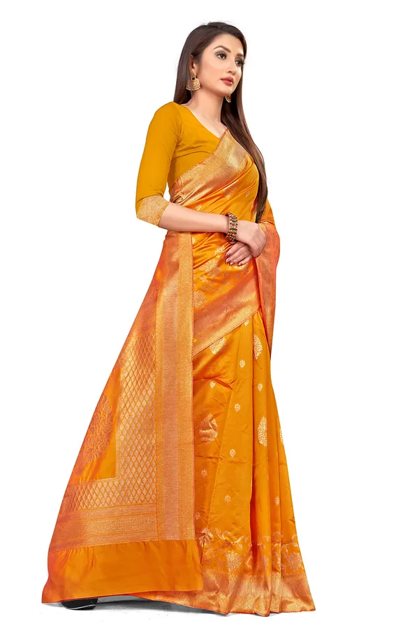 Mustard_Silk___Premium_&_Elegant_Banarasi_Saree_With_Blouse_Piece_For_Women