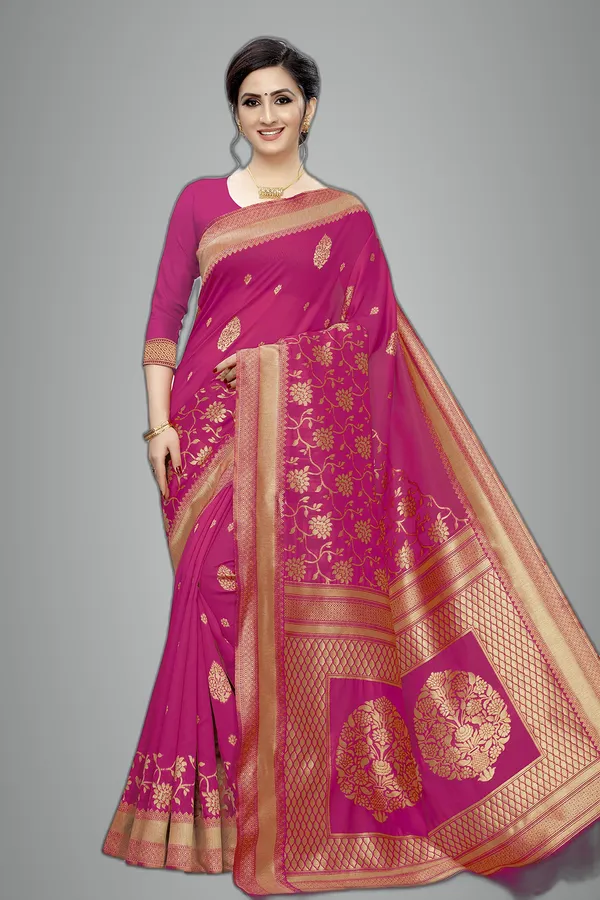 Rani_Jacquard_Premium_&_Elegant_Banarasi_Saree_With_Blouse_Piece_For_Women