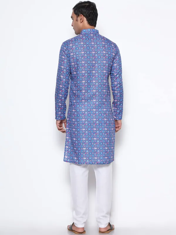 Blue_Cotton___Premium_&_Elegant_Regular_Kurta_&_Pajama_Set_For_Men