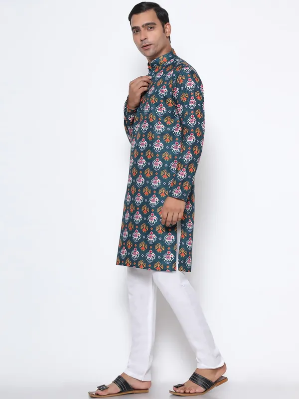 Green_Cotton___Premium_&_Elegant_Regular_Kurta_&_Pajama_Set_For_Men