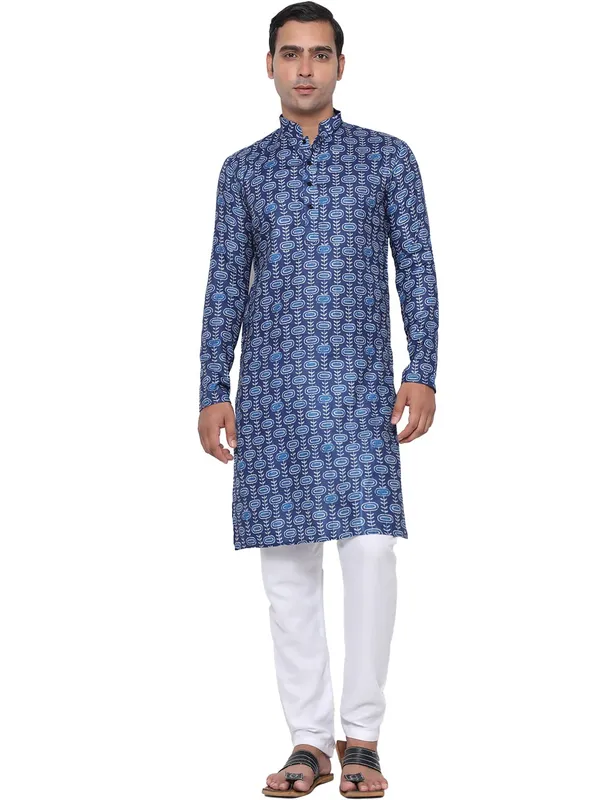 Navy_Blue_Cotton___Premium_&_Elegant_Regular_Kurta_&_Pajama_Set_For_Men