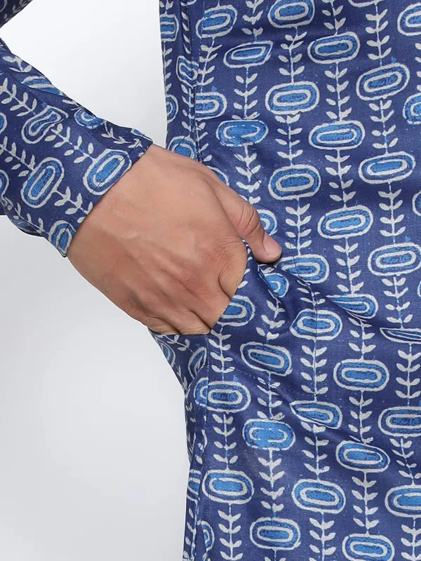 Navy_Blue_Cotton___Premium_&_Elegant_Regular_Kurta_&_Pajama_Set_For_Men