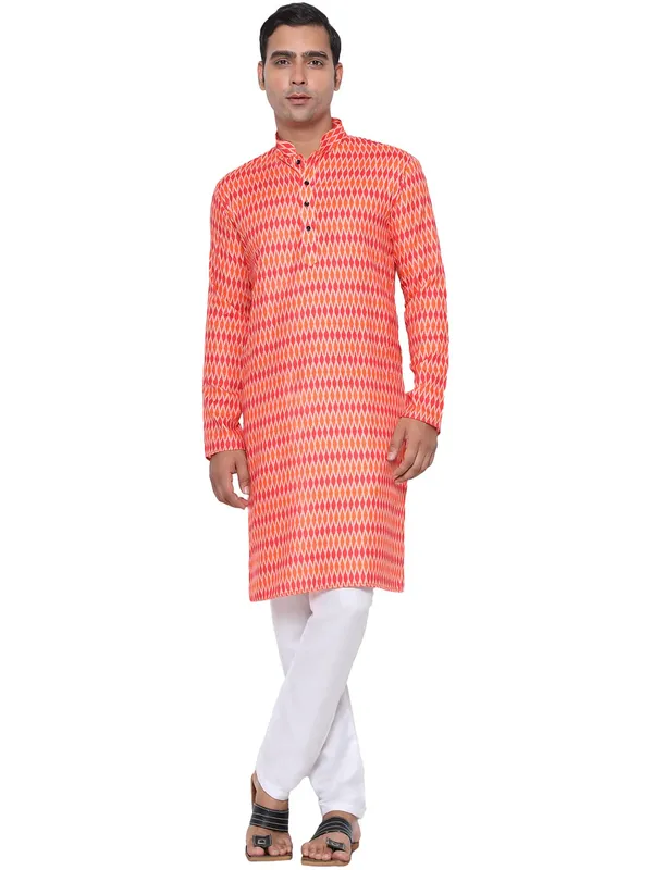 Peach_Cotton___Premium_&_Elegant_Regular_Kurta_&_Pajama_Set_For_Men