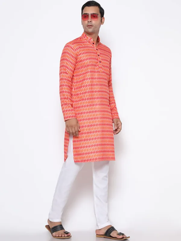 Peach_Cotton___Premium_&_Elegant_Regular_Kurta_&_Pajama_Set_For_Men