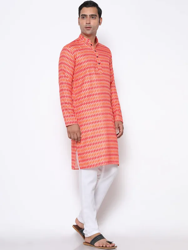 Peach_Cotton___Premium_&_Elegant_Regular_Kurta_&_Pajama_Set_For_Men
