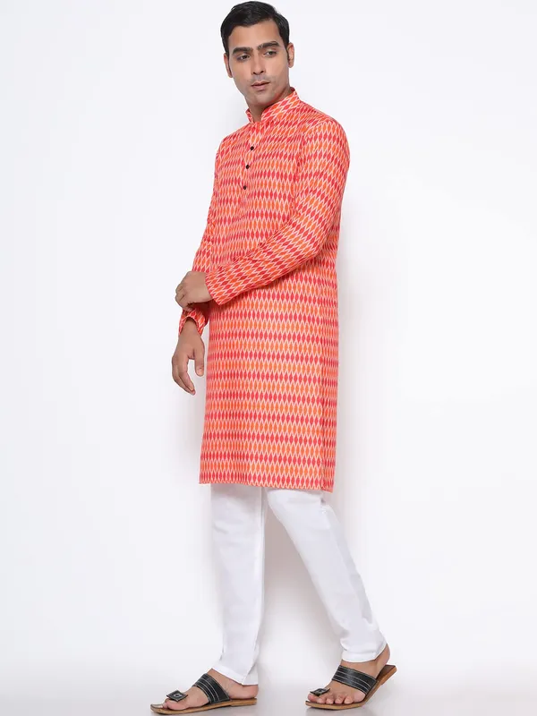 Peach_Cotton___Premium_&_Elegant_Regular_Kurta_&_Pajama_Set_For_Men