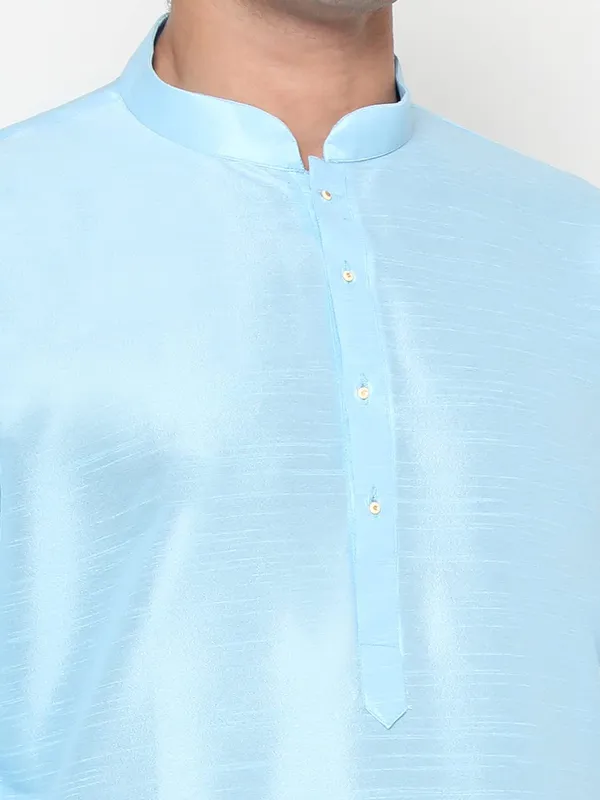Blue_Dupion_Silk_Premium_&_Elegant_Regular_Kurta_&_Pajama_Set_For_Men