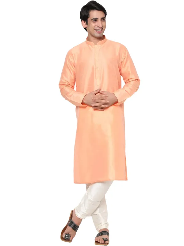 Coral_Dupion_Silk_Premium_&_Elegant_Regular_Kurta_&_Pajama_Set_For_Men