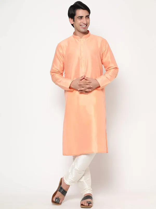 Coral_Dupion_Silk_Premium_&_Elegant_Regular_Kurta_&_Pajama_Set_For_Men