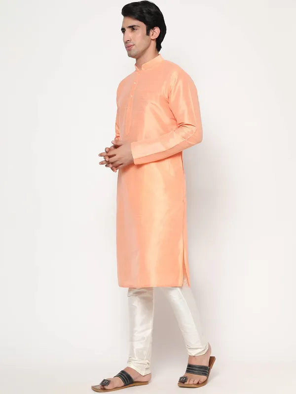 Coral_Dupion_Silk_Premium_&_Elegant_Regular_Kurta_&_Pajama_Set_For_Men