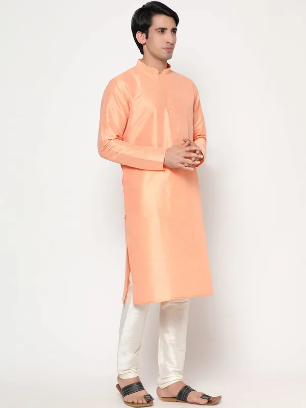 Coral_Dupion_Silk_Premium_&_Elegant_Regular_Kurta_&_Pajama_Set_For_Men