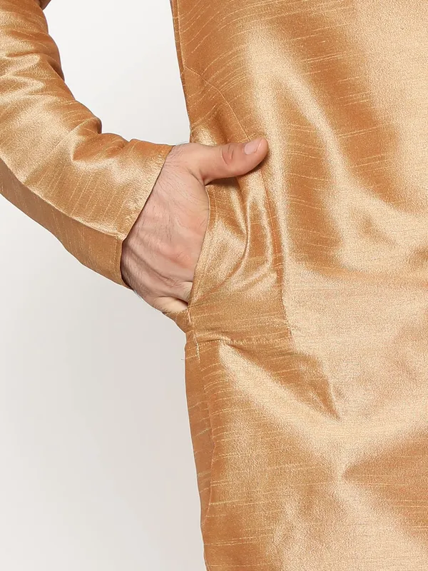 Cream_Dupion_Silk_Premium_&_Elegant_Regular_Kurta_&_Pajama_Set_For_Men