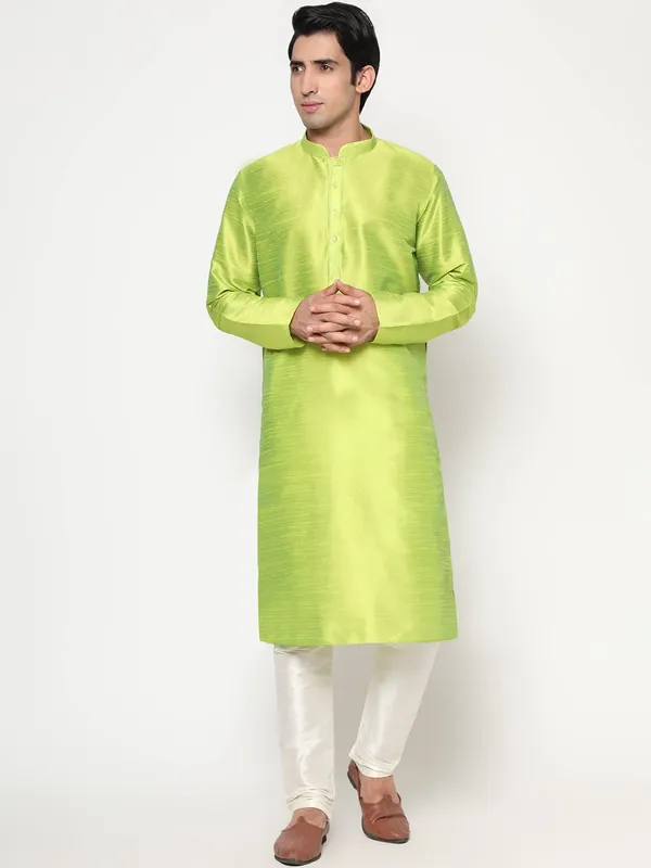 Flrsnt_Dupion_Silk_Premium_&_Elegant_Regular_Kurta_&_Pajama_Set_For_Men