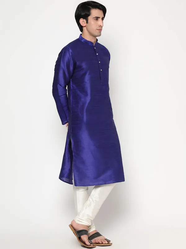 Royal_Blue_Dupion_Silk_Premium_&_Elegant_Regular_Kurta_&_Pajama_Set_For_Men