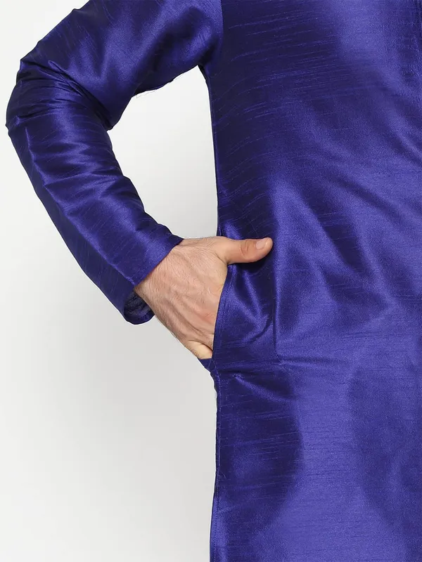 Royal_Blue_Dupion_Silk_Premium_&_Elegant_Regular_Kurta_&_Pajama_Set_For_Men