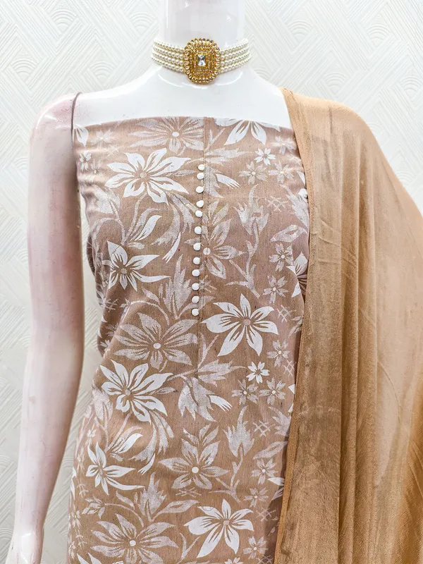 Leeza_Store_Women’s_Beige_Cotton_Salwar_Suit_Dress_Material_With_Floral_Printed_Top,_Solid_Bottom_&_Ombre_Chinon_Dupatta_|_Unstitched_Suits_For_Wom
