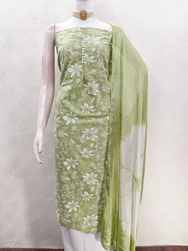 Leeza_Store_Women’s_Olive_Green_Cotton_Salwar_Suit_Dress_Material_With_Floral_Printed_Top,_Solid_Bottom_&_Ombre_Chinon_Dupatta_|_Unstitched_Suits_For_Wom