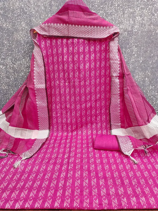 Leeza_Store_Women’s_Pink_Cotton_Jacquard_Unstitched_Dress_Material_With_Minimal_Ethnic_Motifs,_Solid_Cotton_Bottom_&_Cut_Work_Dupat