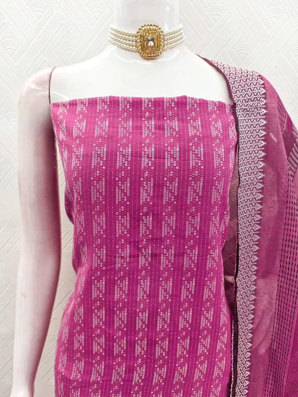 Leeza_Store_Women’s_Pink_Cotton_Jacquard_Unstitched_Dress_Material_With_Minimal_Ethnic_Motifs,_Solid_Cotton_Bottom_&_Cut_Work_Dupat