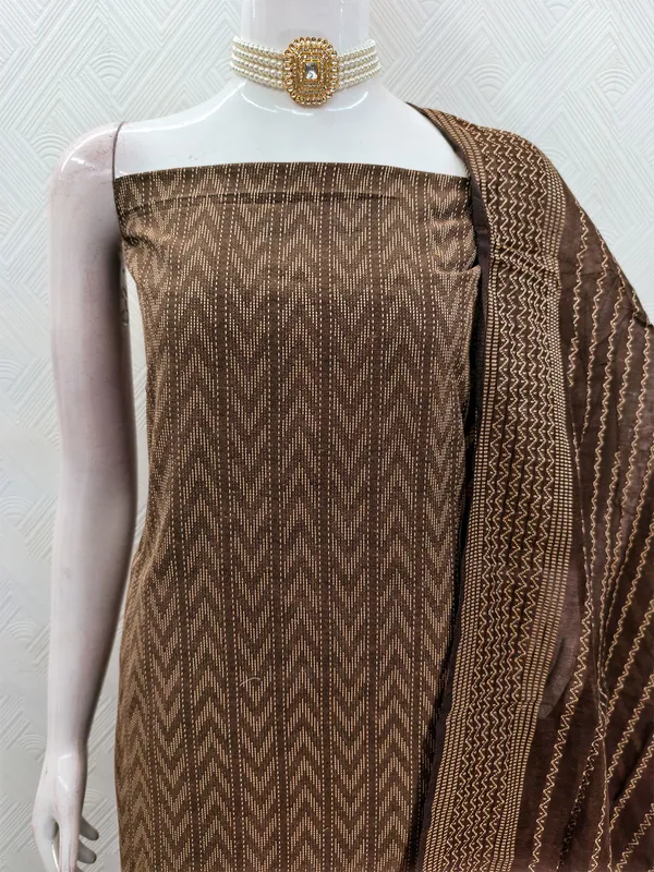 Leeza_Store_Women’s_Brown_Cotton_Jacquard_Salwar_Suit_Dress_Material_|_Minimal_Ethnic_Motifs_|_Solid_Cotton_Bottom_&_Self-design_Dupatta_With_Cut_Work_|_Unstitched_Fabric_S