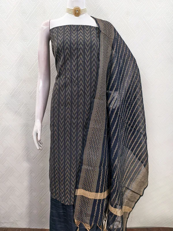 Leeza_Store_Women’s_Navy_Blue_Cotton_Jacquard_Salwar_Suit_Dress_Material_|_Minimal_Ethnic_Motifs_|_Solid_Cotton_Bottom_&_Self-design_Dupatta_With_Cut_Work_|_Unstitched_Fabric_S